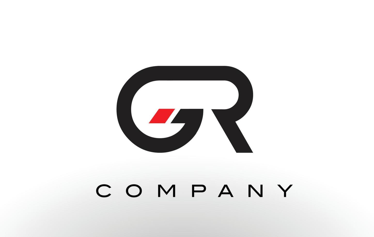 gr-logo. brief ontwerp vector. vector