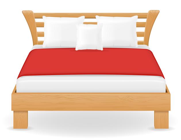 tweepersoonsbed meubilair vectorillustratie vector