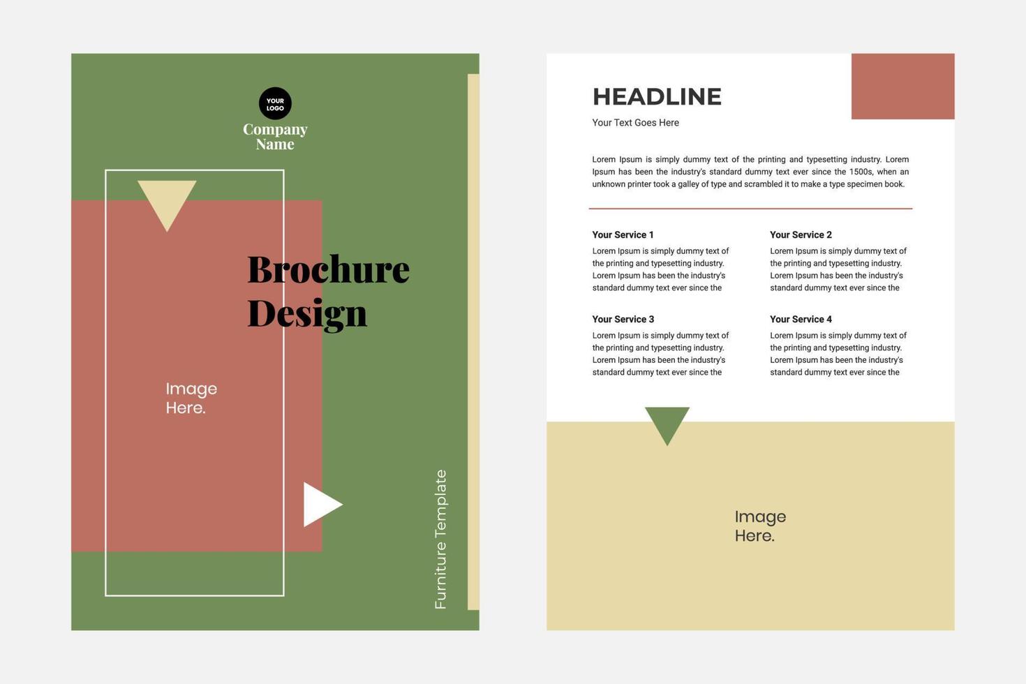 creatieve brochureontwerpsjabloon, geschikt voor marketingtool en sociale media voor inhoud vector