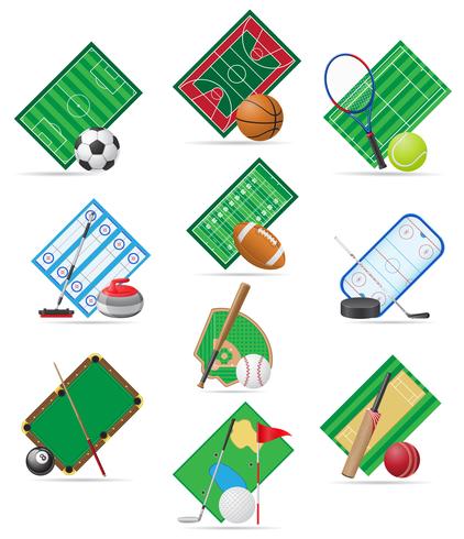 stel pictogrammen sport vectorillustratie vector