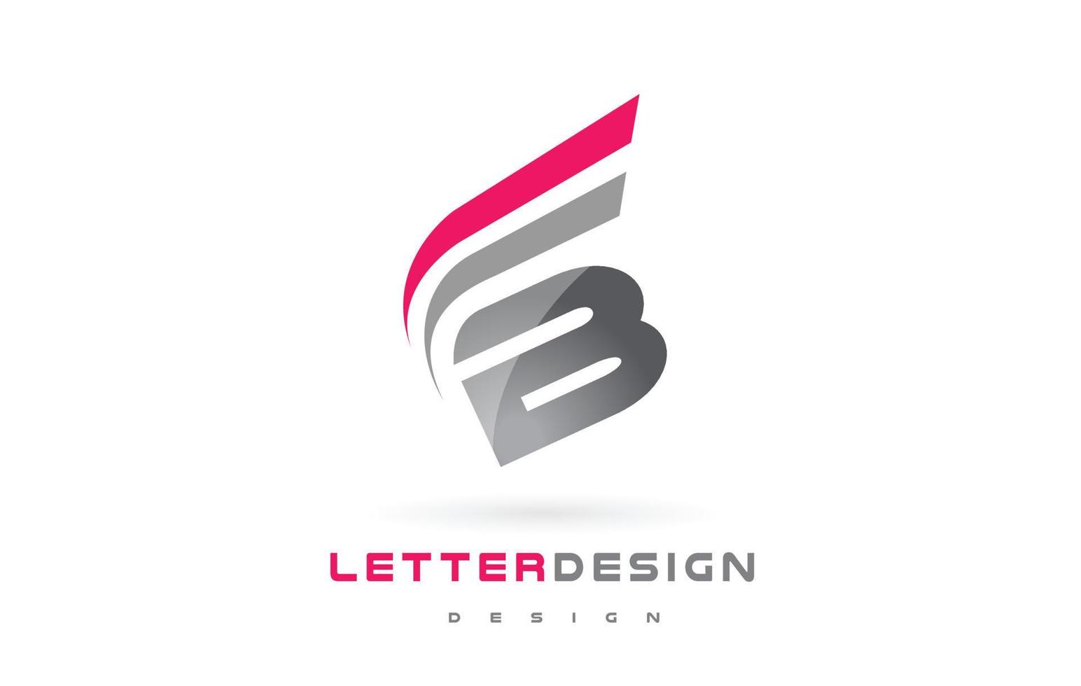 b brief logo ontwerp. futuristisch modern beletteringsconcept. vector