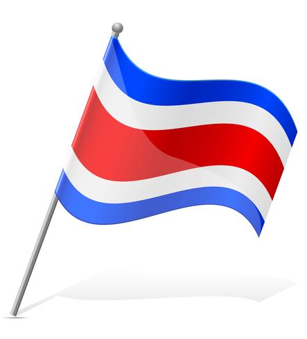 vlag van Costa Rica vectorillustratie vector