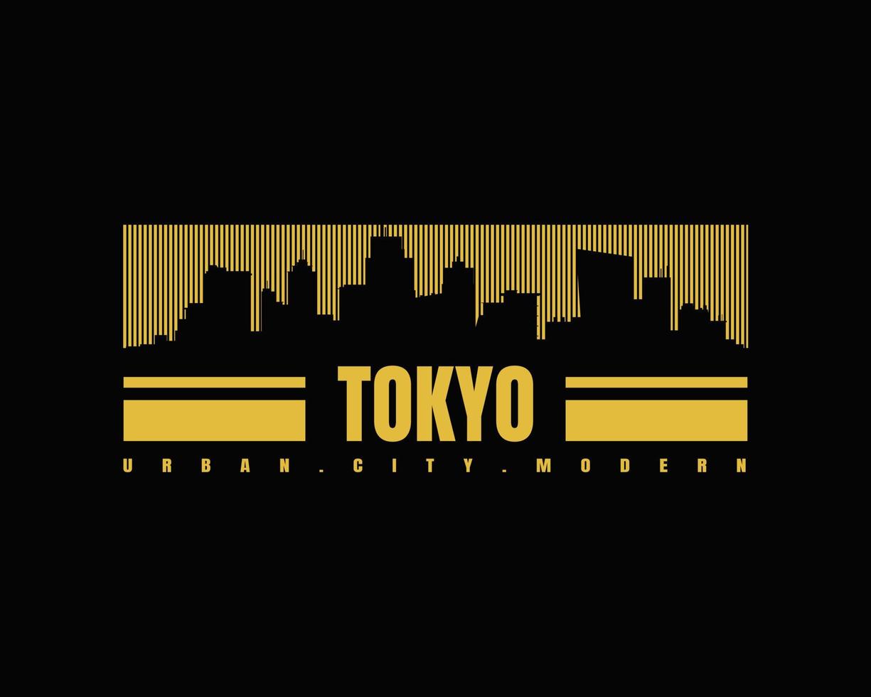 vectorillustratie van grafische brief. Tokyo, perfect voor het ontwerpen van t-shirts, overhemden, hoodies enz. vector