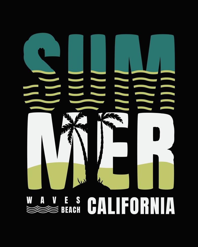 zomer illustratie typografie. perfect voor het ontwerpen van een t-shirt vector