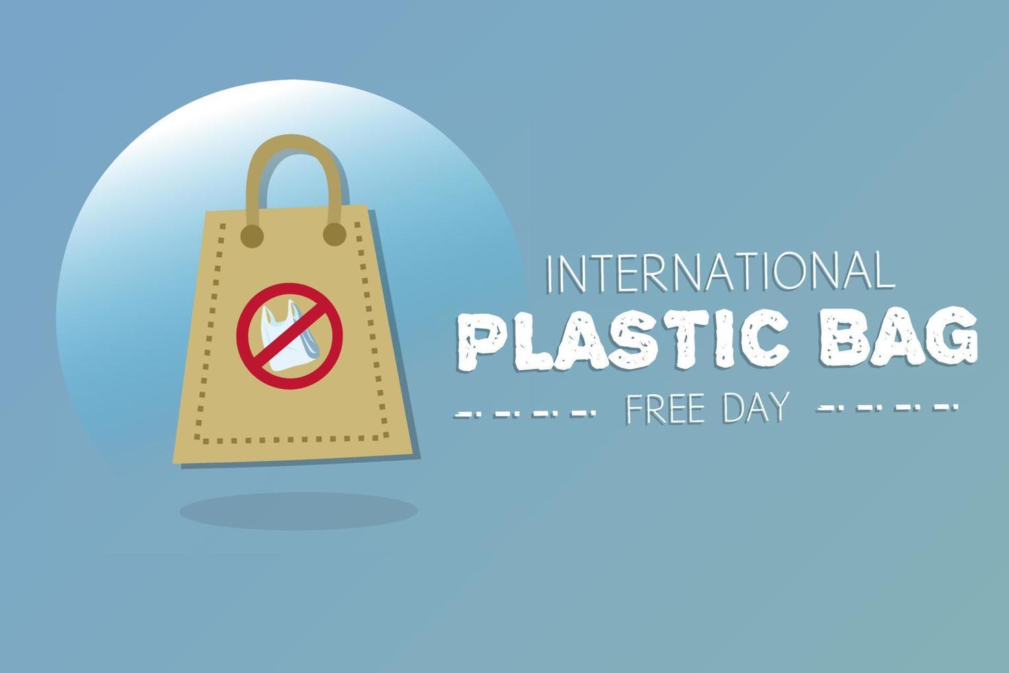 internationale plastic zak gratis dag vectorillustratie vector