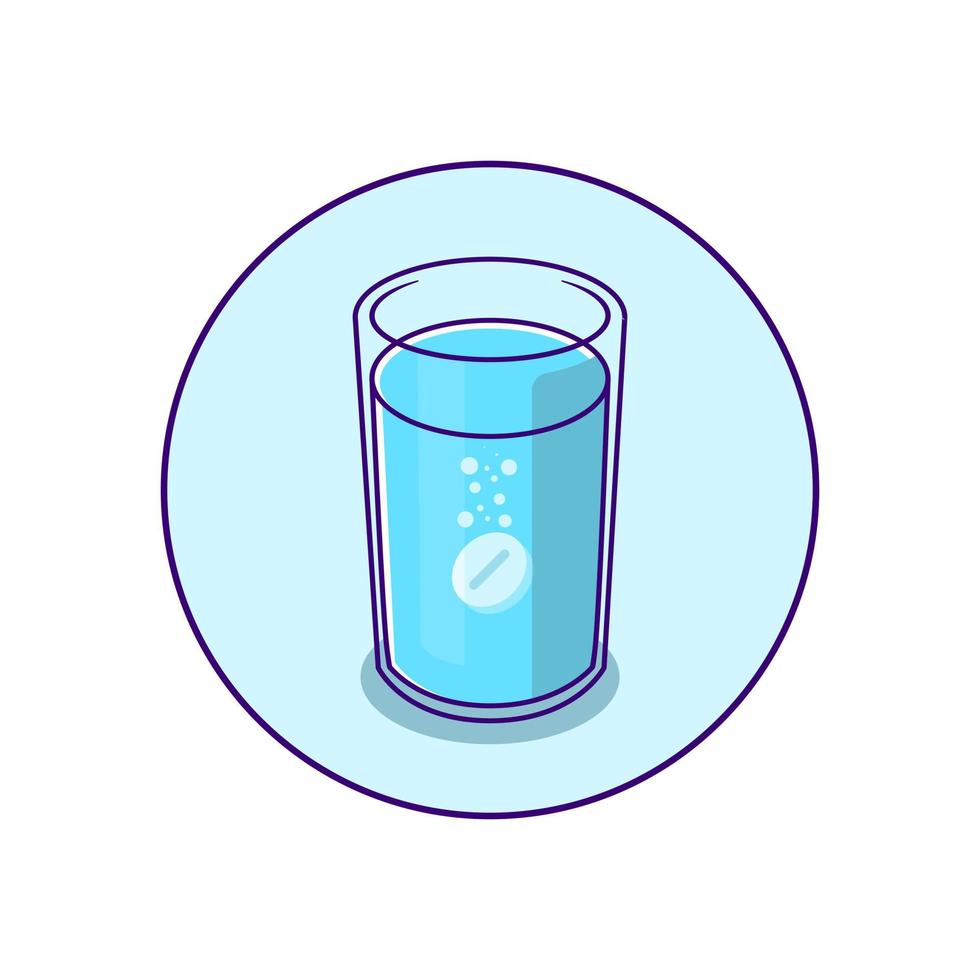 medicijn opgelost in water illustratie vector