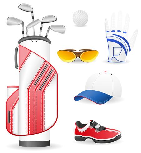 uitrusting en kleding voor golf vectorillustratie vector