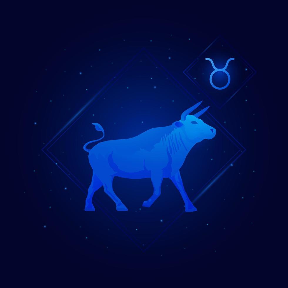 taurus sterrenbeeld pictogrammen, taurus van de dierenriem met melkweg sterren achtergrond, astrologie horoscoop met tekens vector