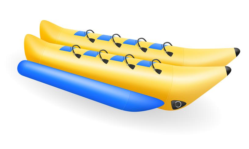 banaan opblaasbare boot voor water amusement vectorillustratie vector