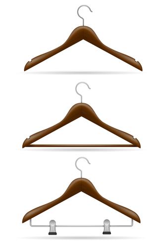 houten kleerhanger vectorillustratie vector