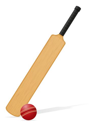 cricket bat en bal vectorillustratie vector