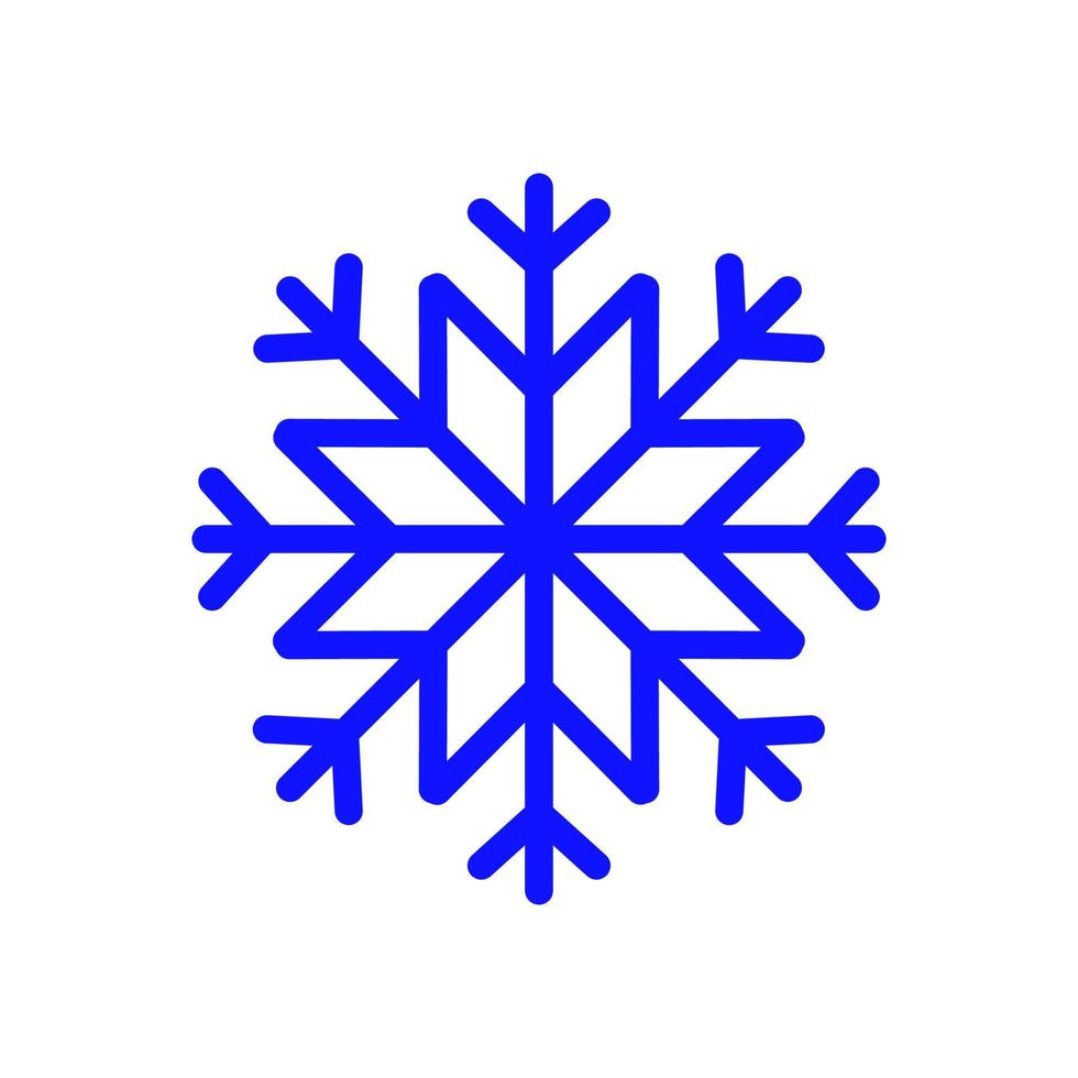 sneeuwvlok pictogram. sneeuw pictogram geïsoleerd op een witte achtergrond. symbool van de winter, bevroren, kerstmis, nieuwjaarsvakantie. vector