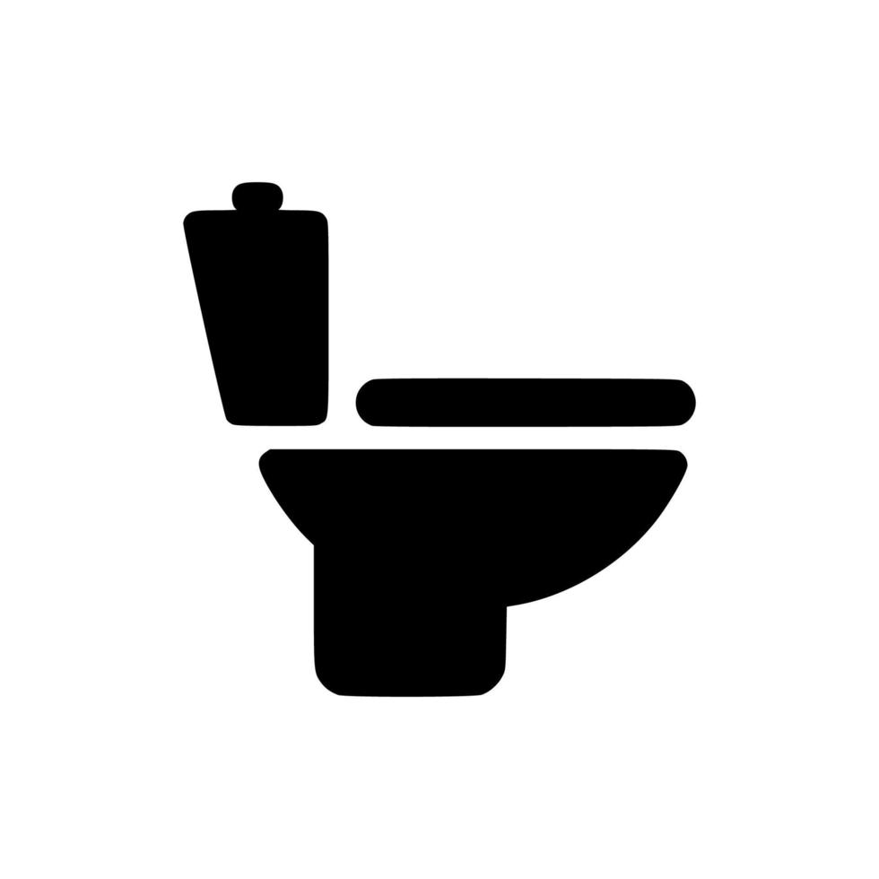 toilet vector pictogram eenvoudig ontwerp