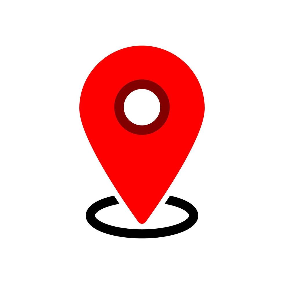 locatie rood pictogram eenvoudig ontwerp vector