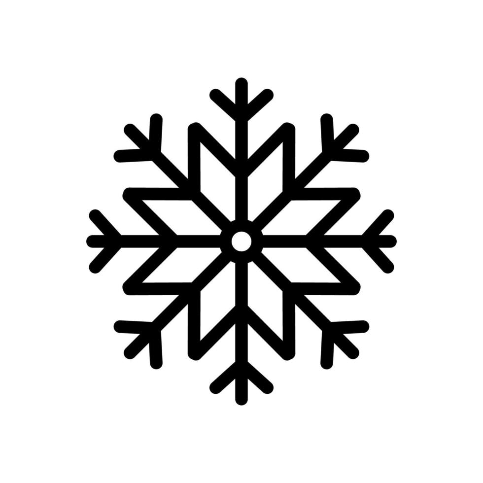 sneeuwvlok pictogram. sneeuw pictogram geïsoleerd op een witte achtergrond. symbool van de winter, bevroren, kerstmis, nieuwjaarsvakantie. vector