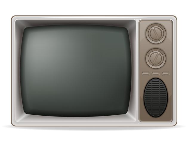 tv oude retro vintage pictogram stock vector illustratie