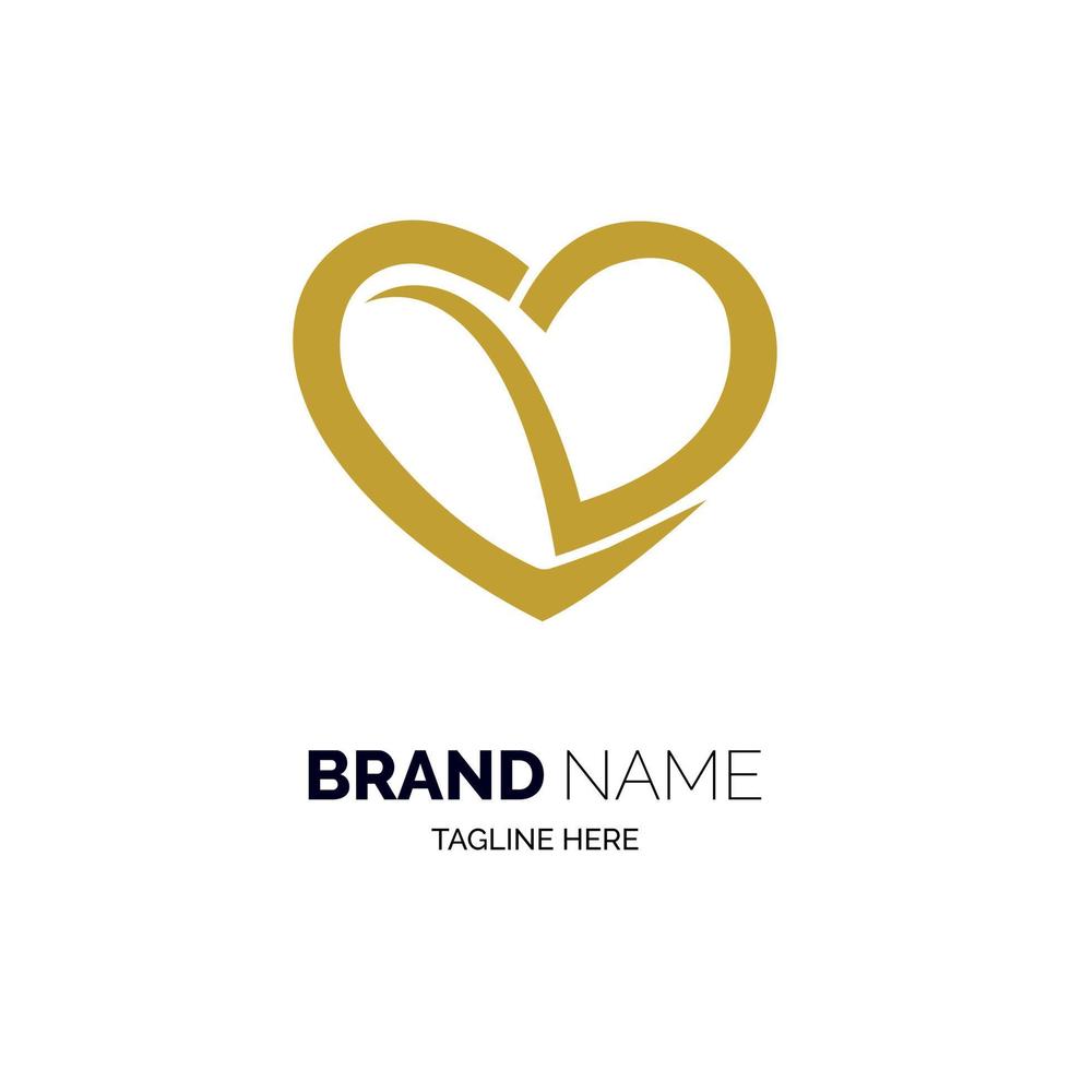hart liefde logo sjabloon ontwerp vector voor merk of bedrijf en andere
