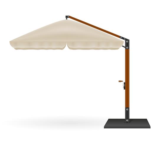 grote parasol voor bars en cafés op het terras of de strand vectorillustratie vector