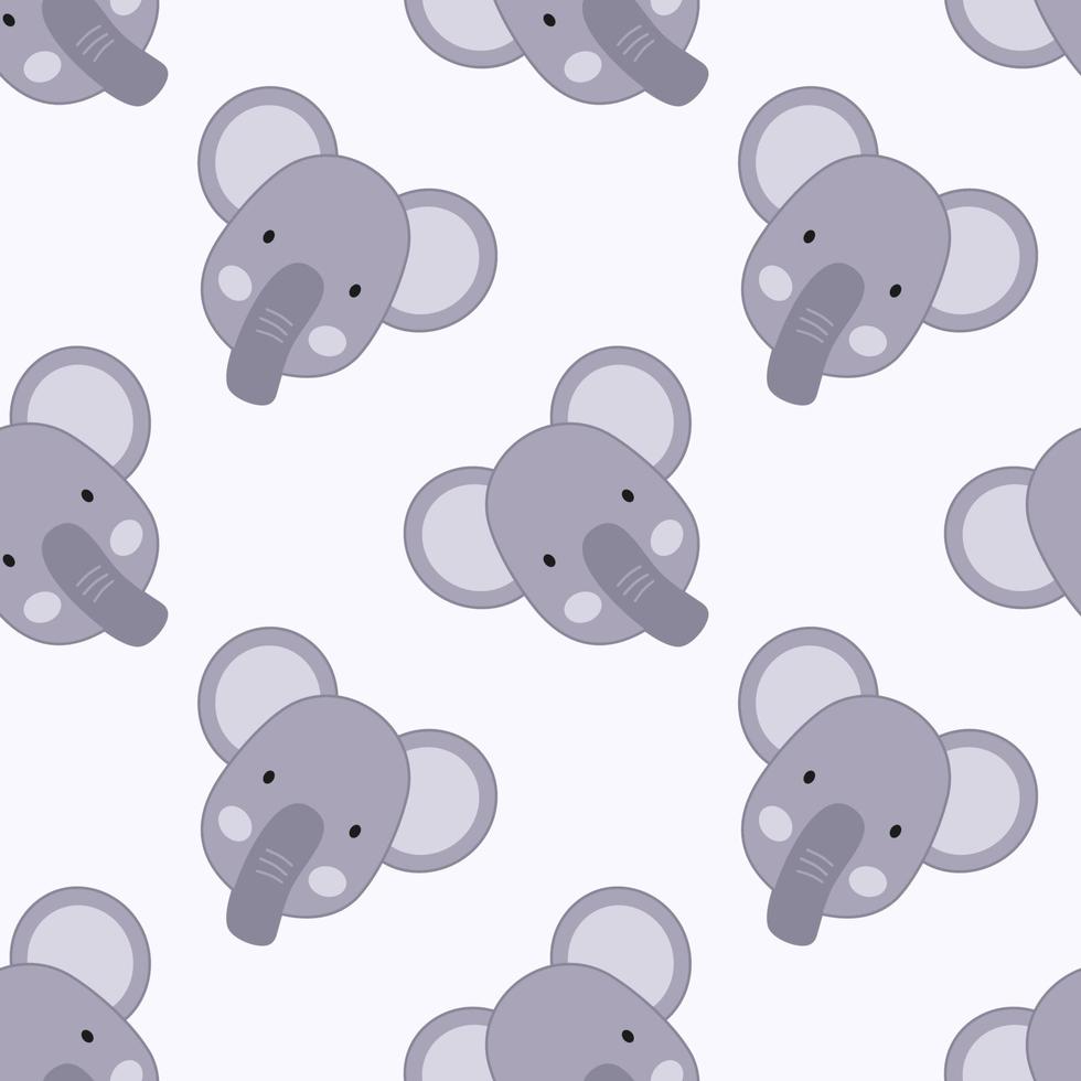 naadloze achtergrond met schattige olifanten. eindeloos patroon met een olifant voor het naaien van kleding en het bedrukken van stof. vector