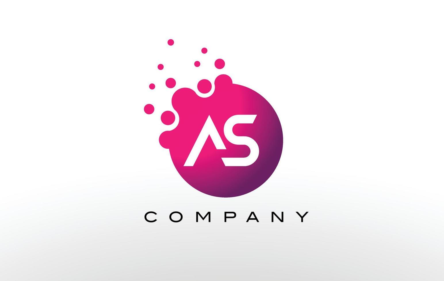 als letter dots logo-ontwerp met creatieve trendy bubbels. vector