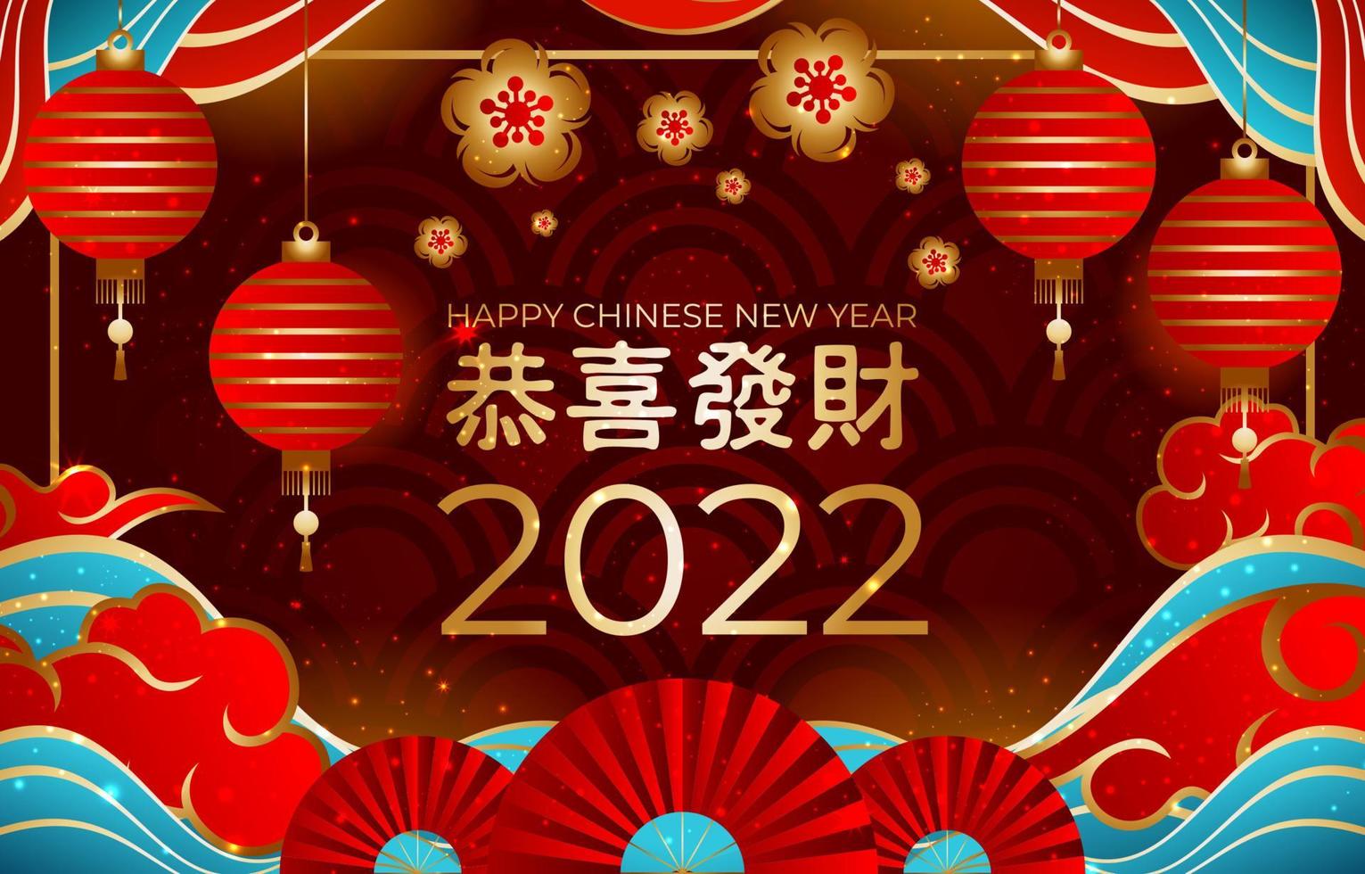 2022 Chinees nieuwjaarsconcept vector