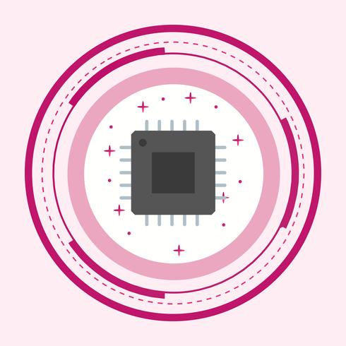 Processorsymboolontwerp vector