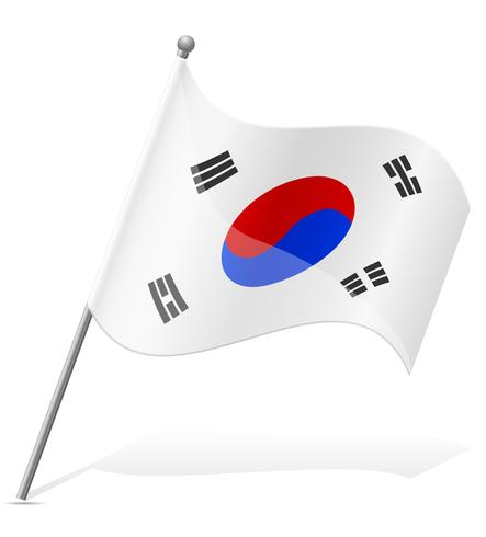 vlag van Zuid-Korea vector illustratie