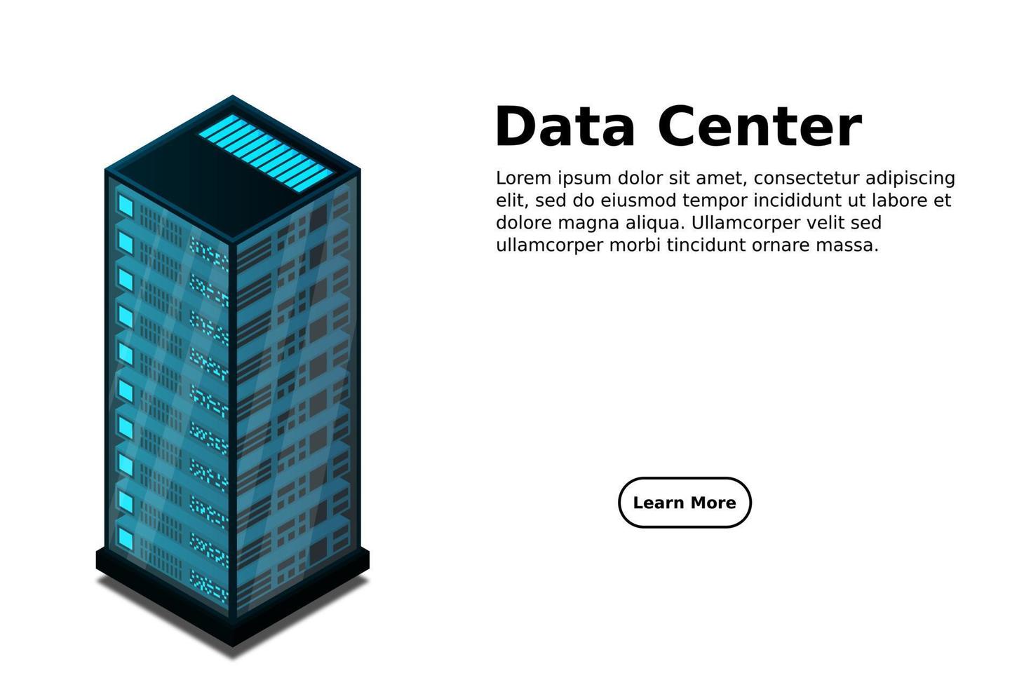 mainframe, powered server, geavanceerd technologisch concept, datacenter, cloudgegevensopslag vector