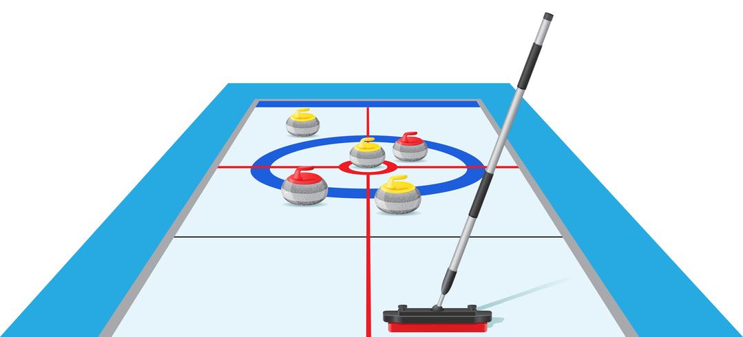 curling sport spel vectorillustratie vector