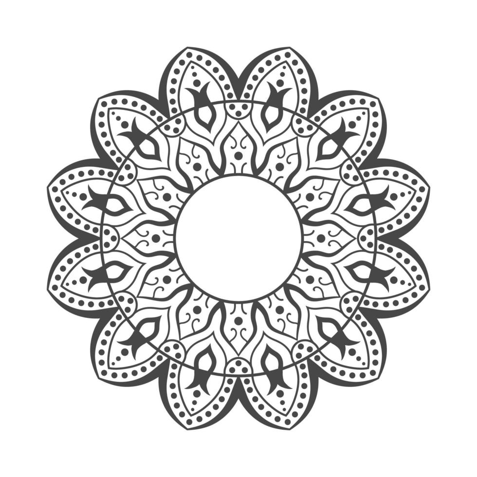 zwart-wit mandala-ontwerp vector