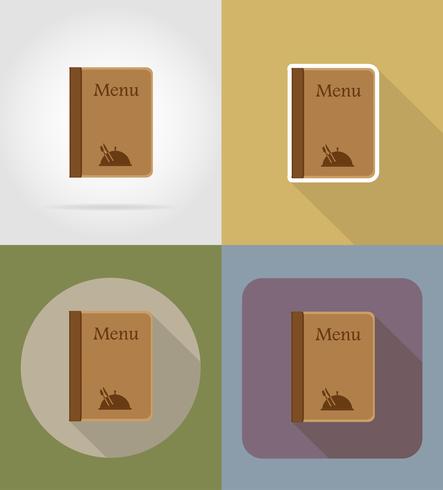 menu-objecten en apparatuur voor de voedsel vectorillustratie vector