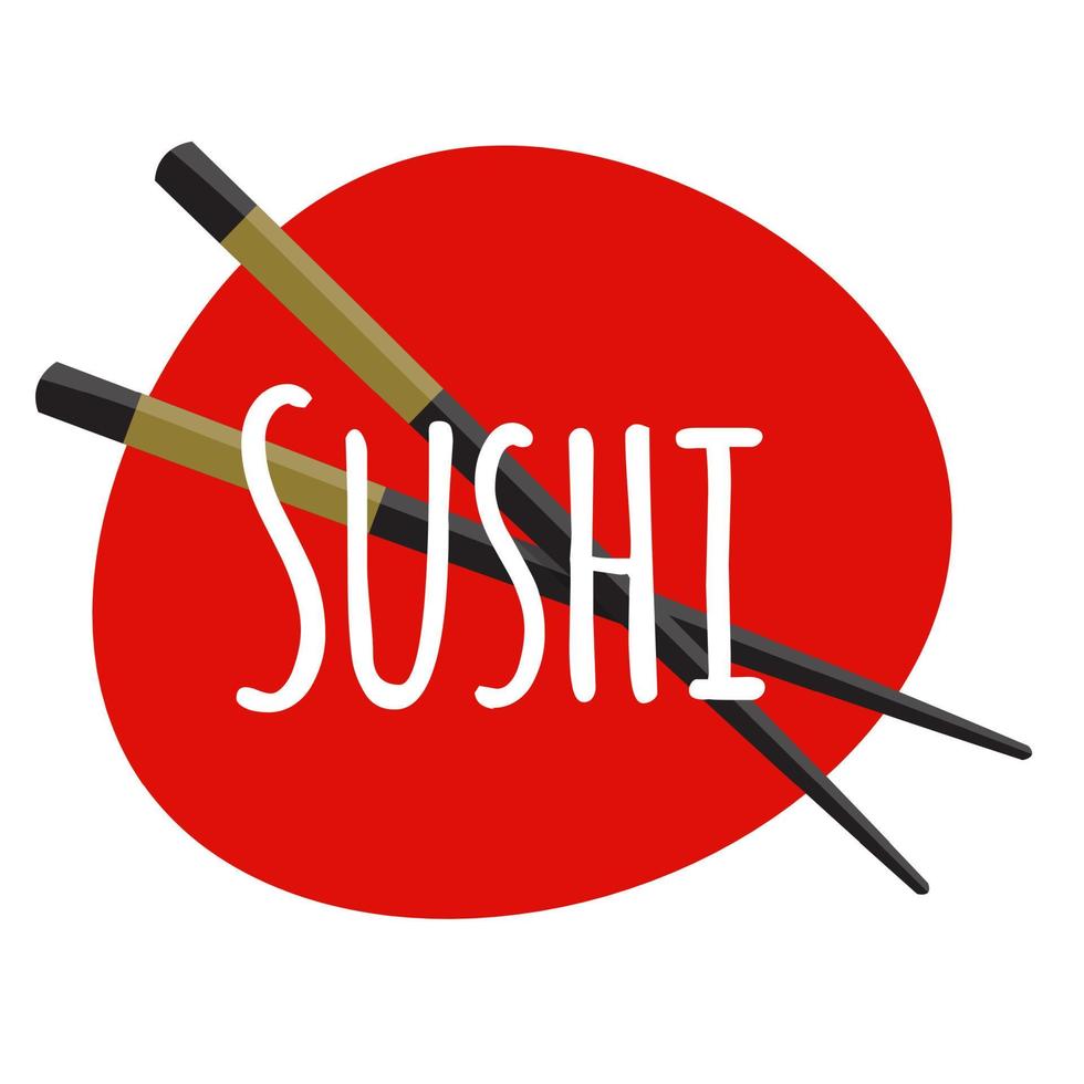 sushi-pictogram. traditioneel Japans eten. vector illustratie