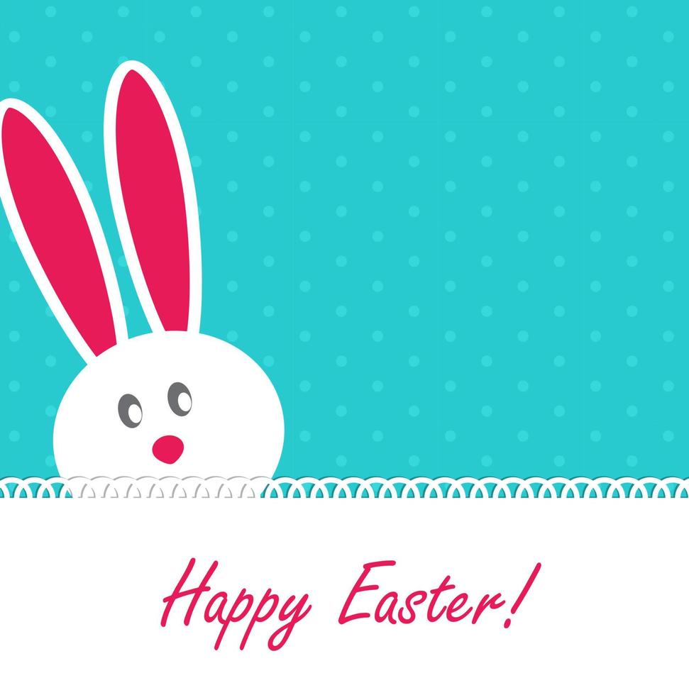 gelukkige Pasen grappige achtergrond met konijn vectorillustratie vector