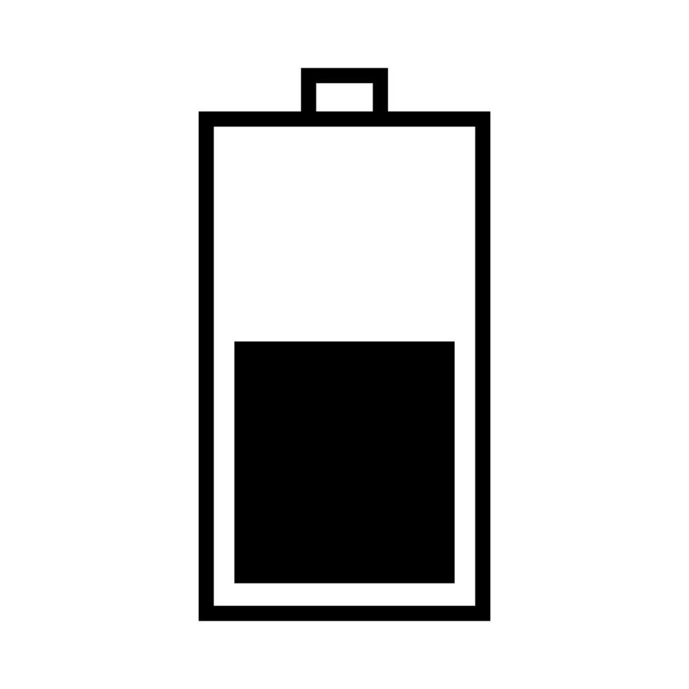 batterij op witte achtergrond vector