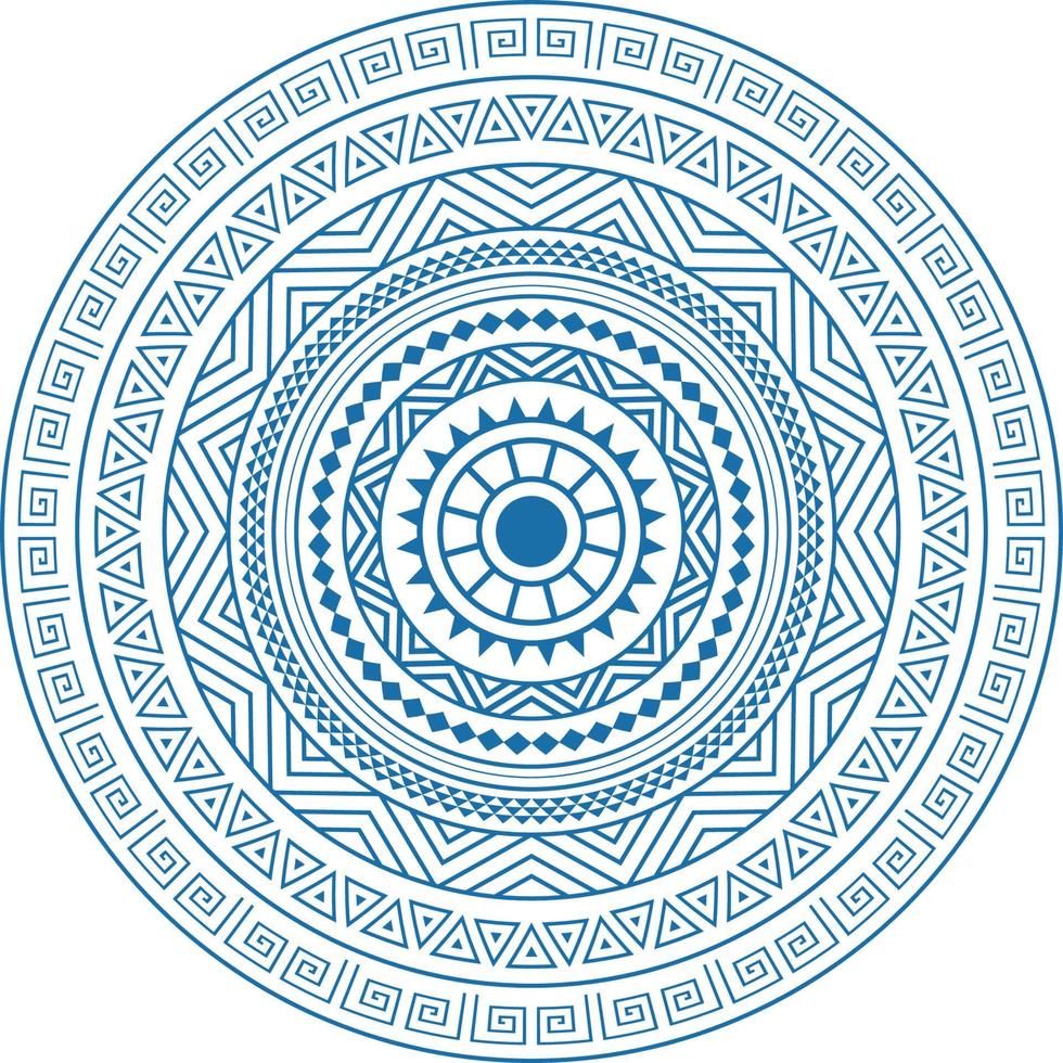 tribale mandala, abstracte circulaire tribale polynesische mandala, geometrische polynesische Hawaiiaanse stijl vector ornament design