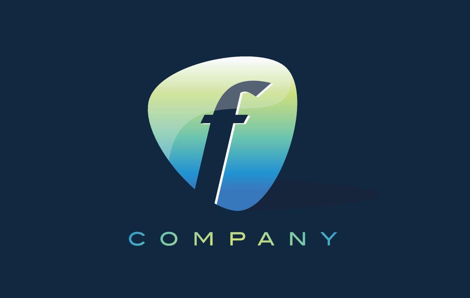 f brief logo. ovale vorm modern design vector