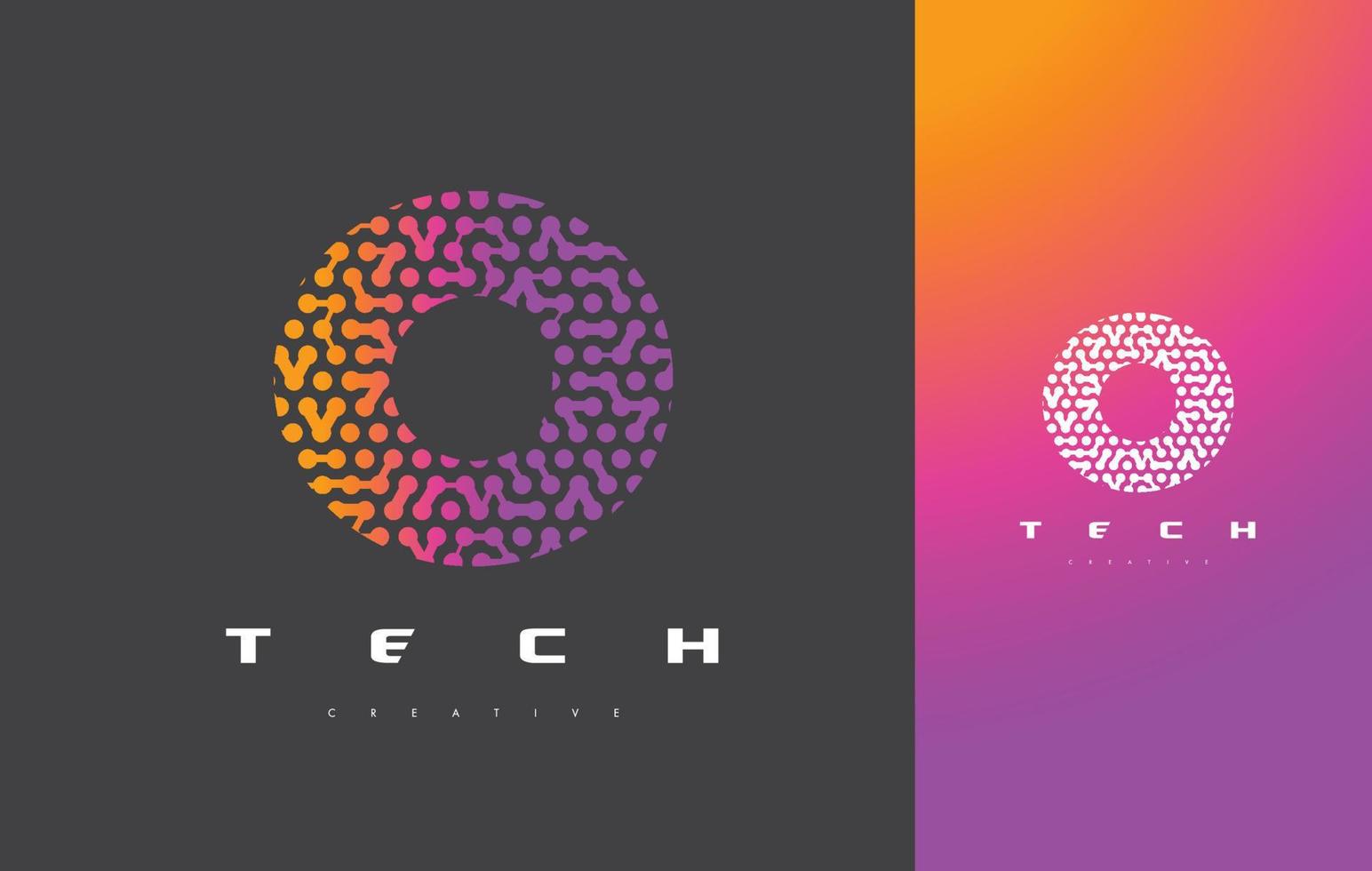 o letter logo-technologie. verbonden stippen brief ontwerp vector. vector