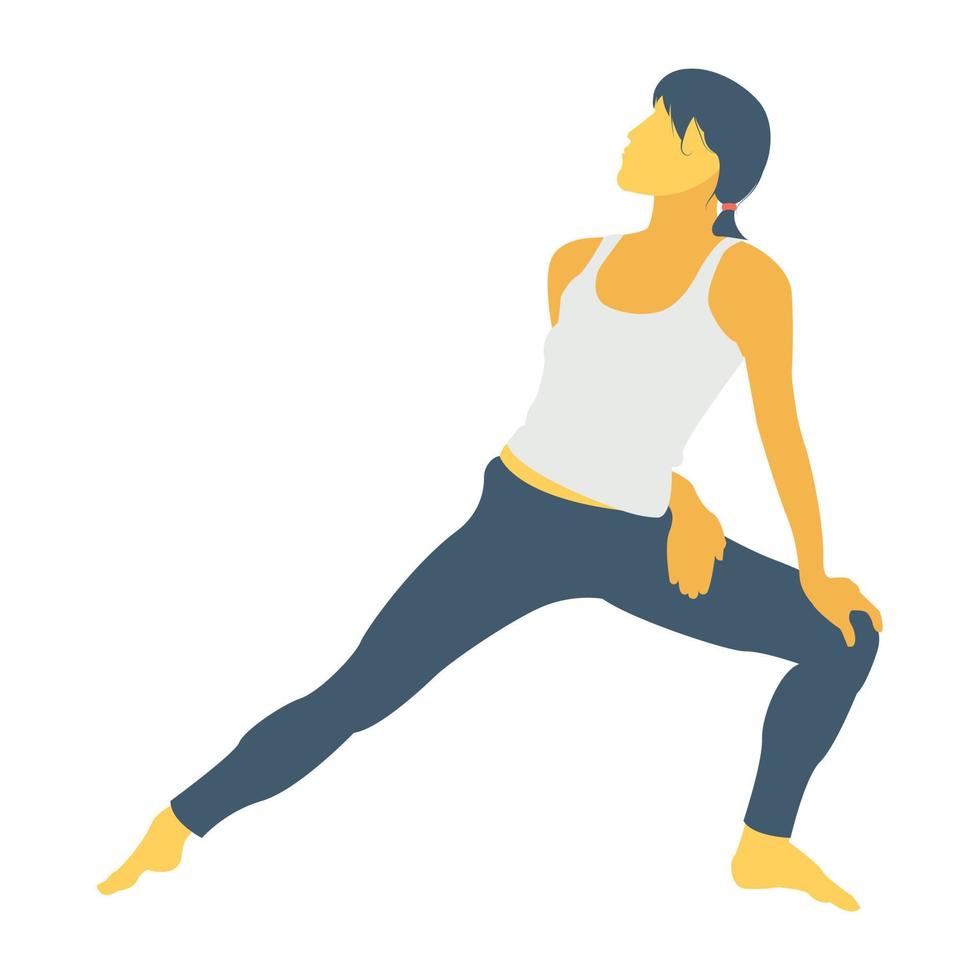 iyengar yoga kleur vector