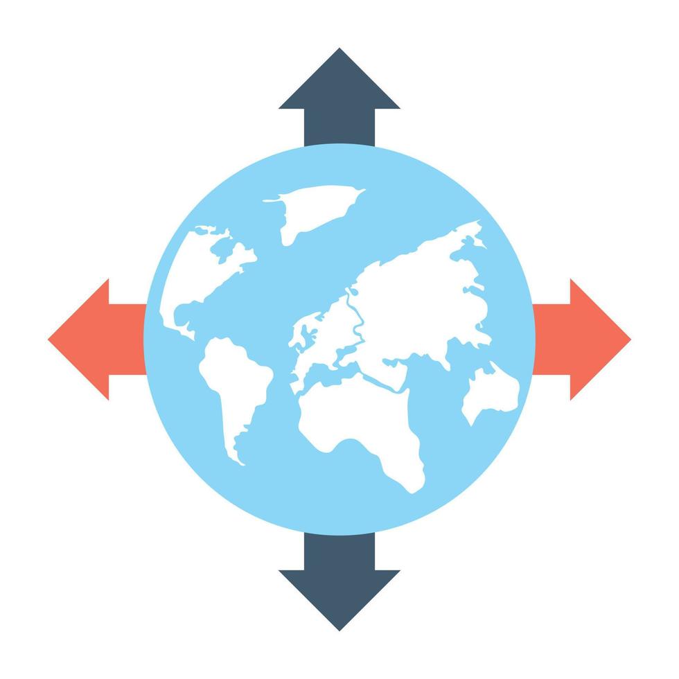 wereldbol vector pictogram