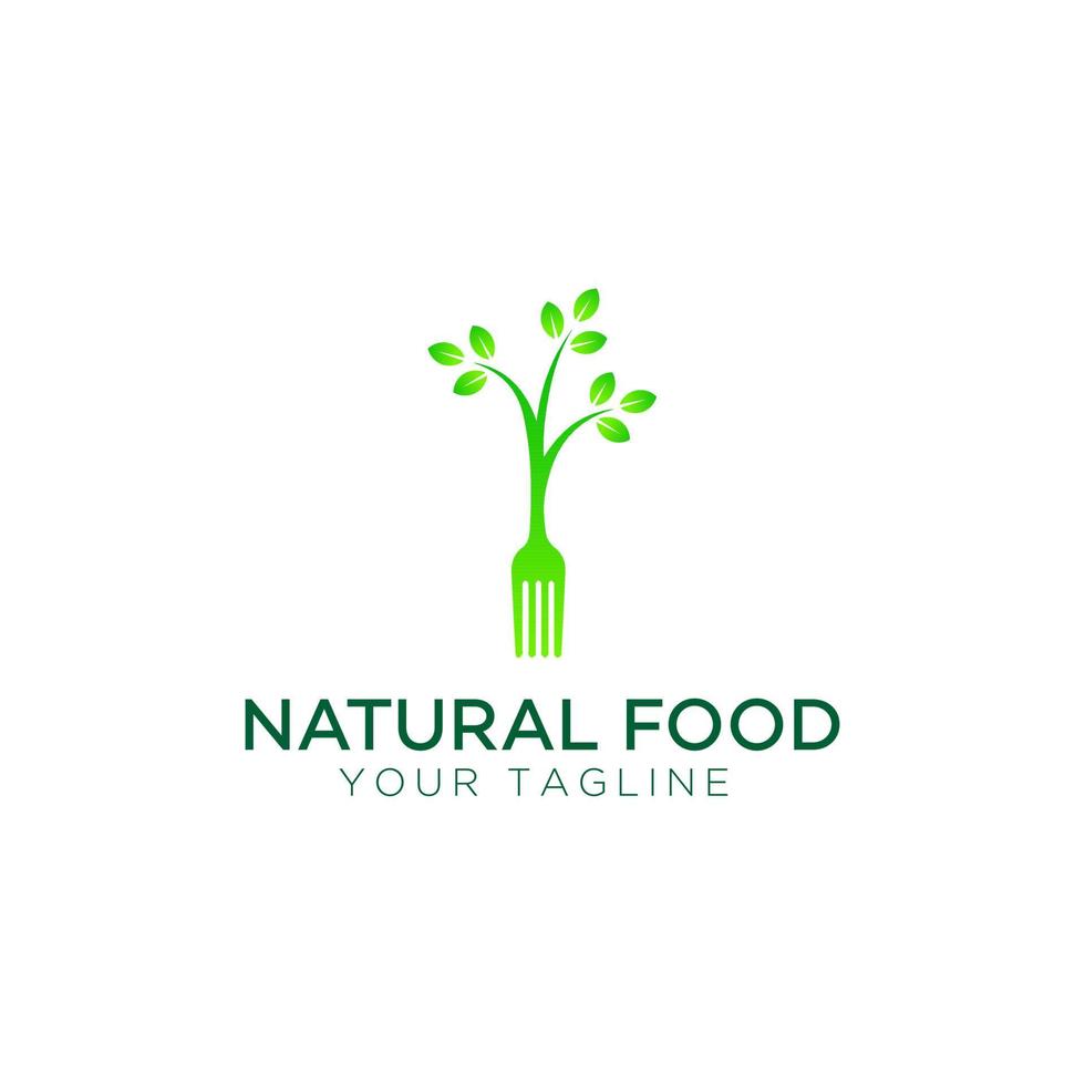 natuurvoeding logo ontwerpsjabloon vector