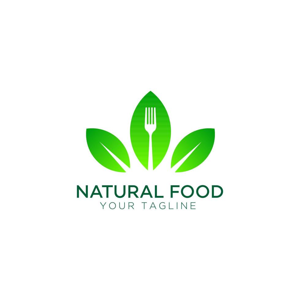 natuurvoeding logo ontwerpsjabloon vector