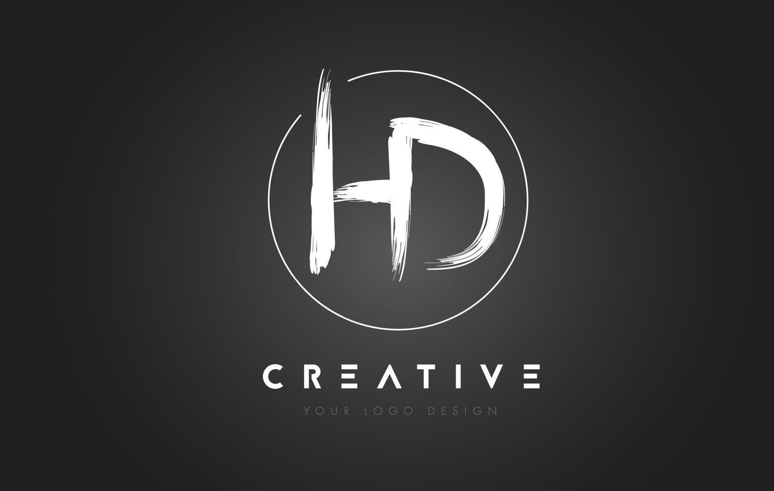 hd borstel letter logo ontwerp. artistieke handgeschreven brieven logo concept. vector