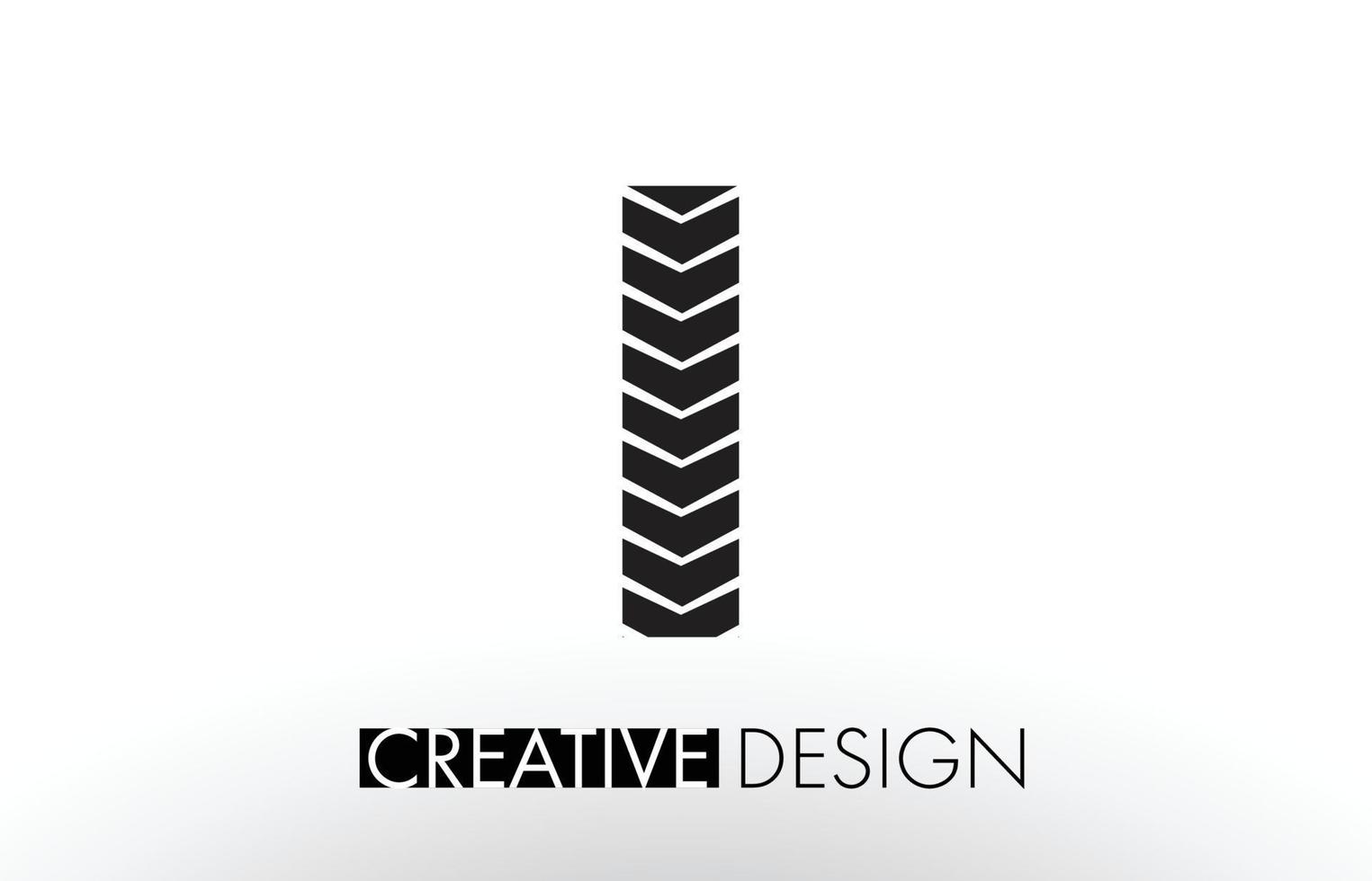 ik lijnen letterontwerp met creatieve elegante zebra vector