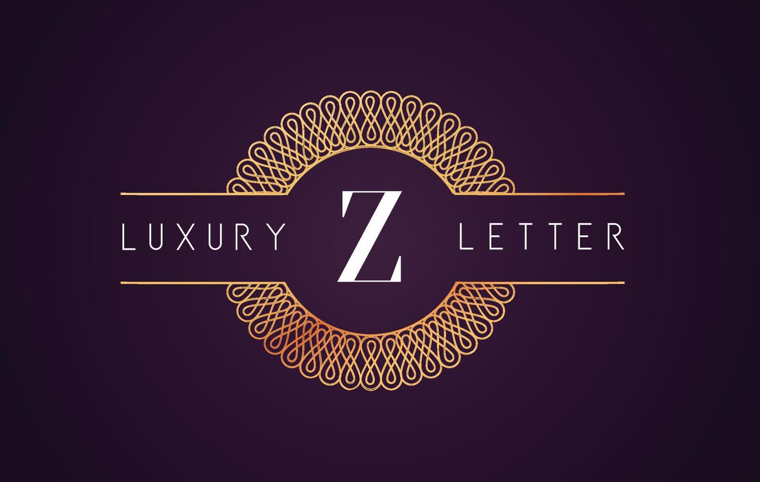 z luxe letterlogo. gouden koninklijke vector. vector