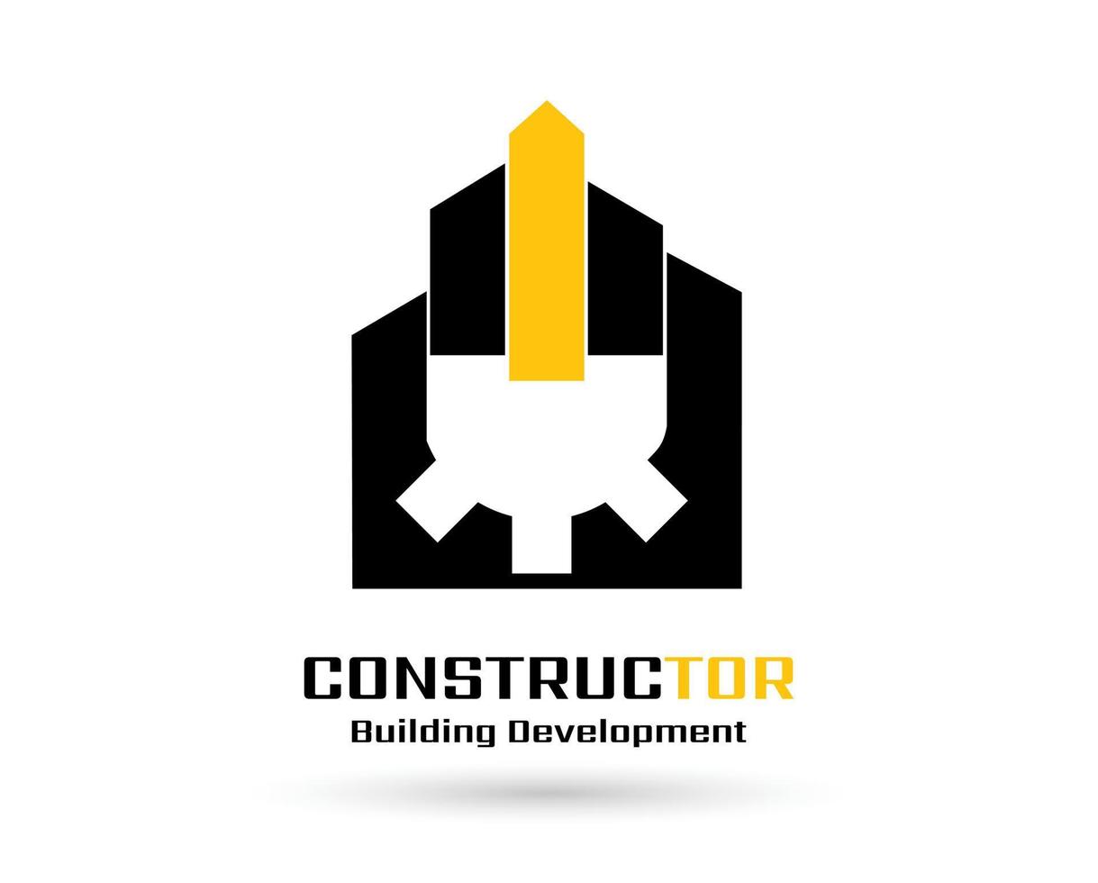 bouw logo sjabloon, onroerend goed logo, bedrijfslogo, vector van bouw logo