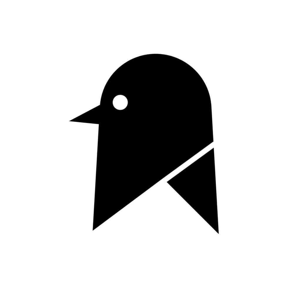 beginletter een logo met vogelsymbool vector