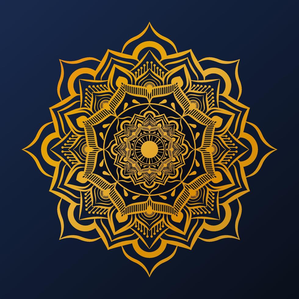 luxe sier gouden mandala-ontwerp. Arabische islamitische stijldecoratie; vector