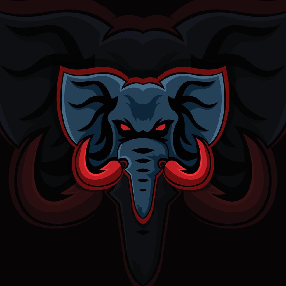 olifant e-sport-logo. esports gaming-logo olifant dieren vector