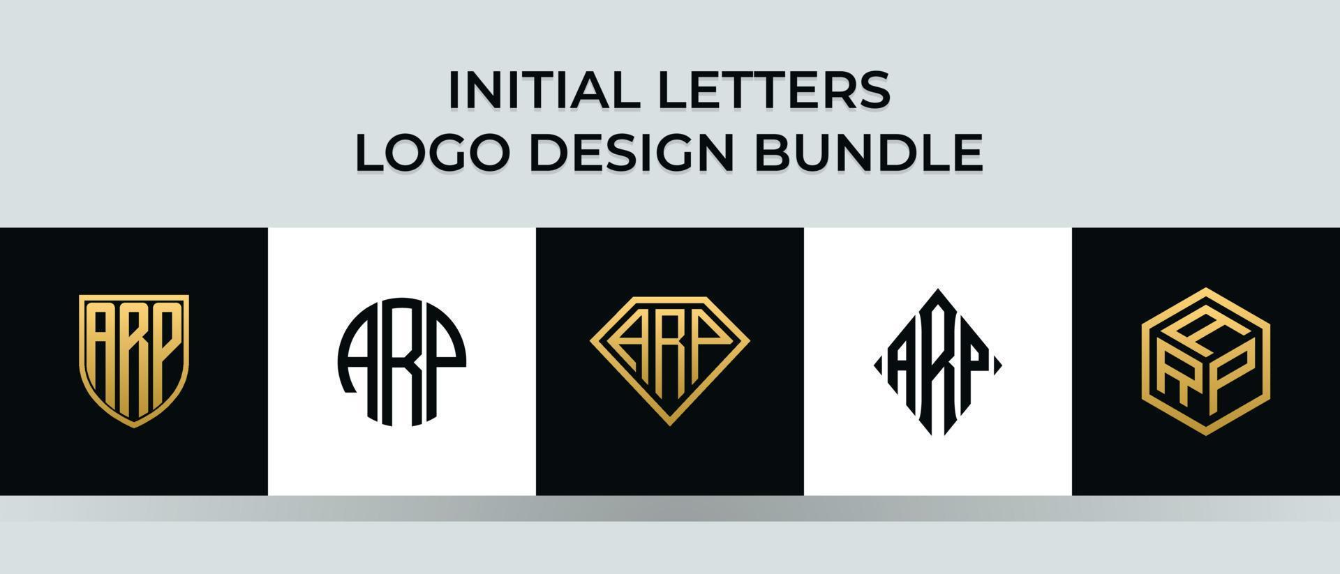 beginletters arp logo ontwerpen bundel vector