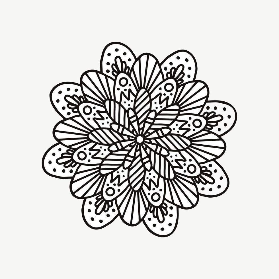 oosterse geometrische mandala achtergrond. mooie circulaire decoratieve ornament geïsoleerd op een witte achtergrond. vector